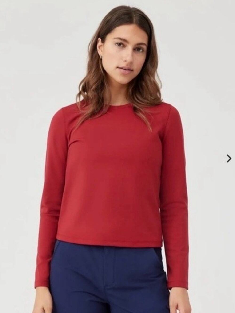 Outdoor Voices Frostknit Layer LS Top Cranberry Gorpcore Cleangirl Small S $78